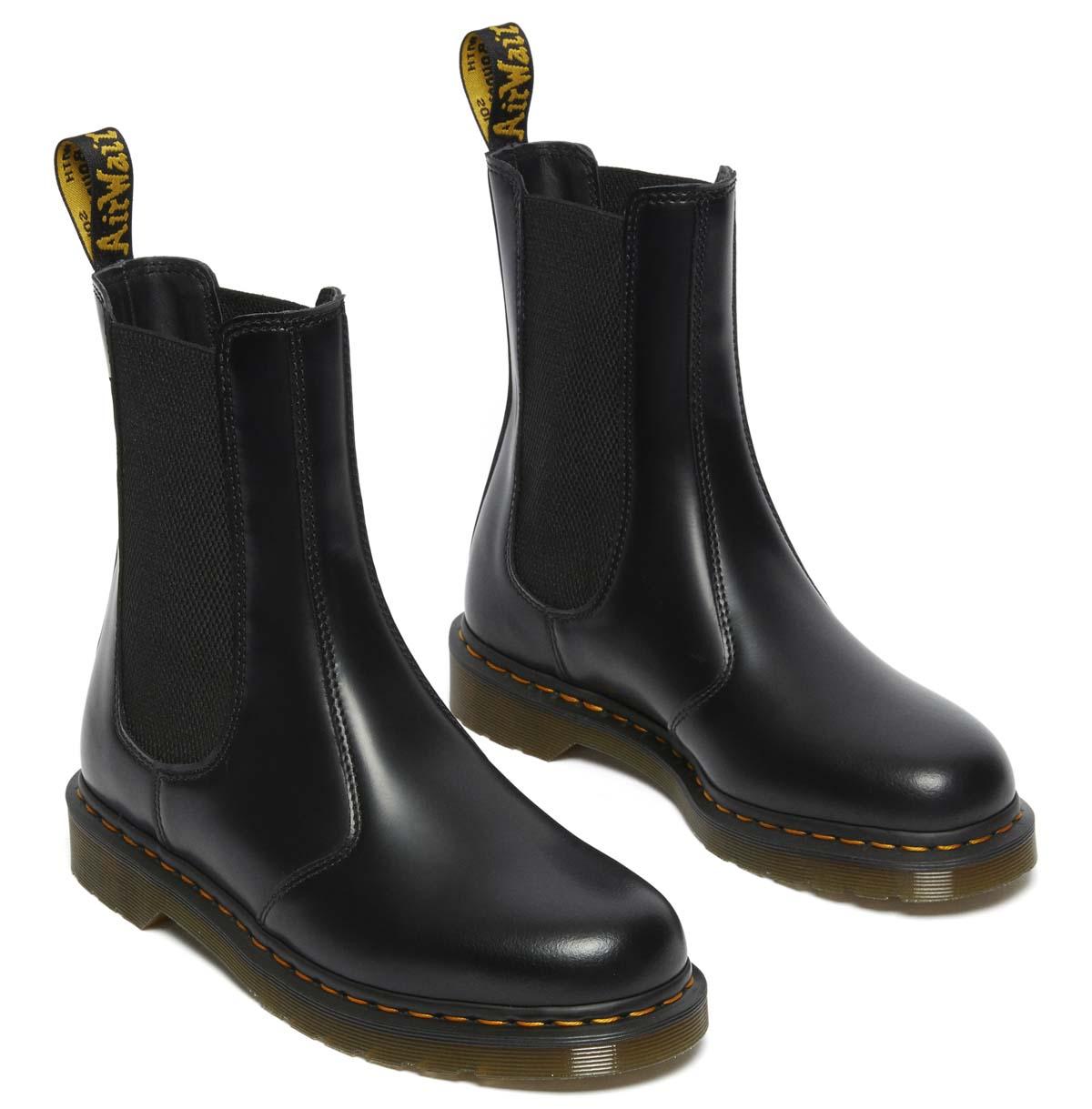 black dm chelsea boots